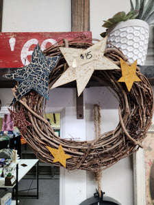 Primative star wreath