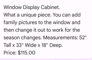 Window Display Cabinet