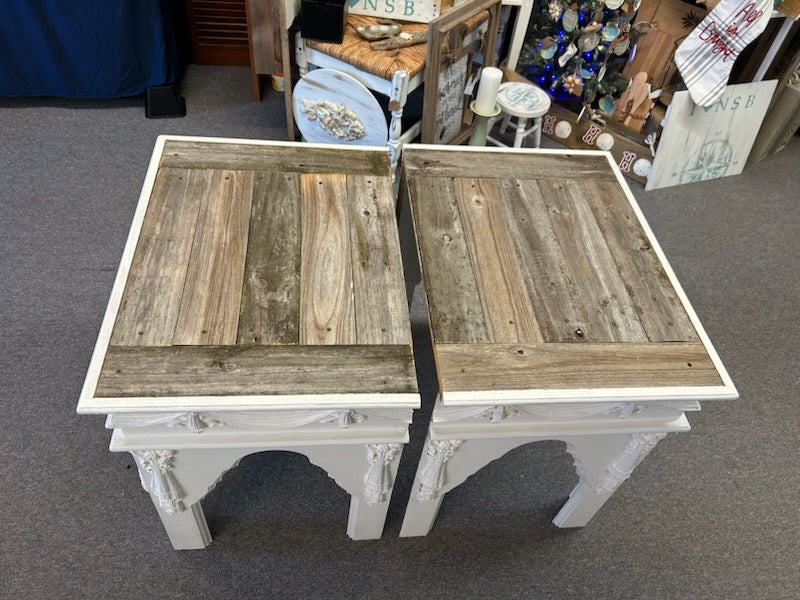 Repurposed end tables